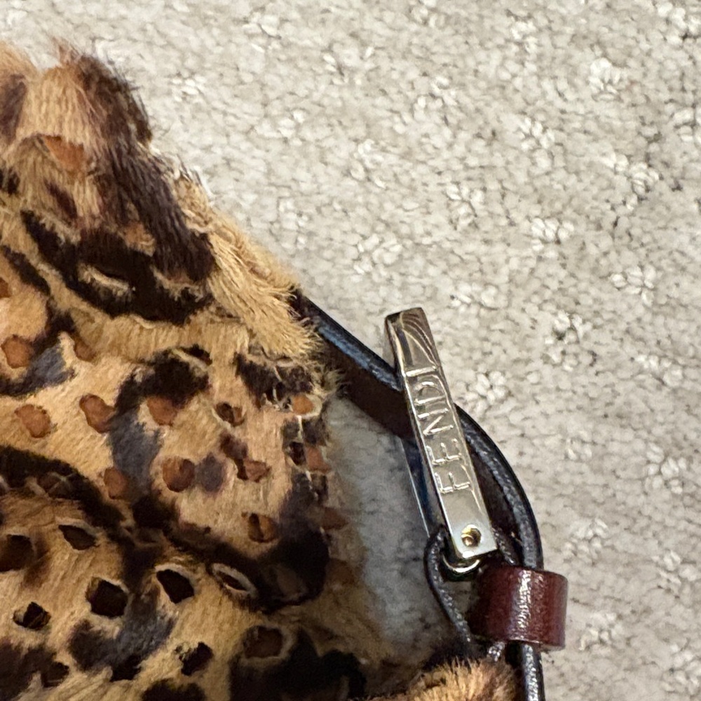 Fendi Perforated Pony Hair Baguette - Picture 7 of 10